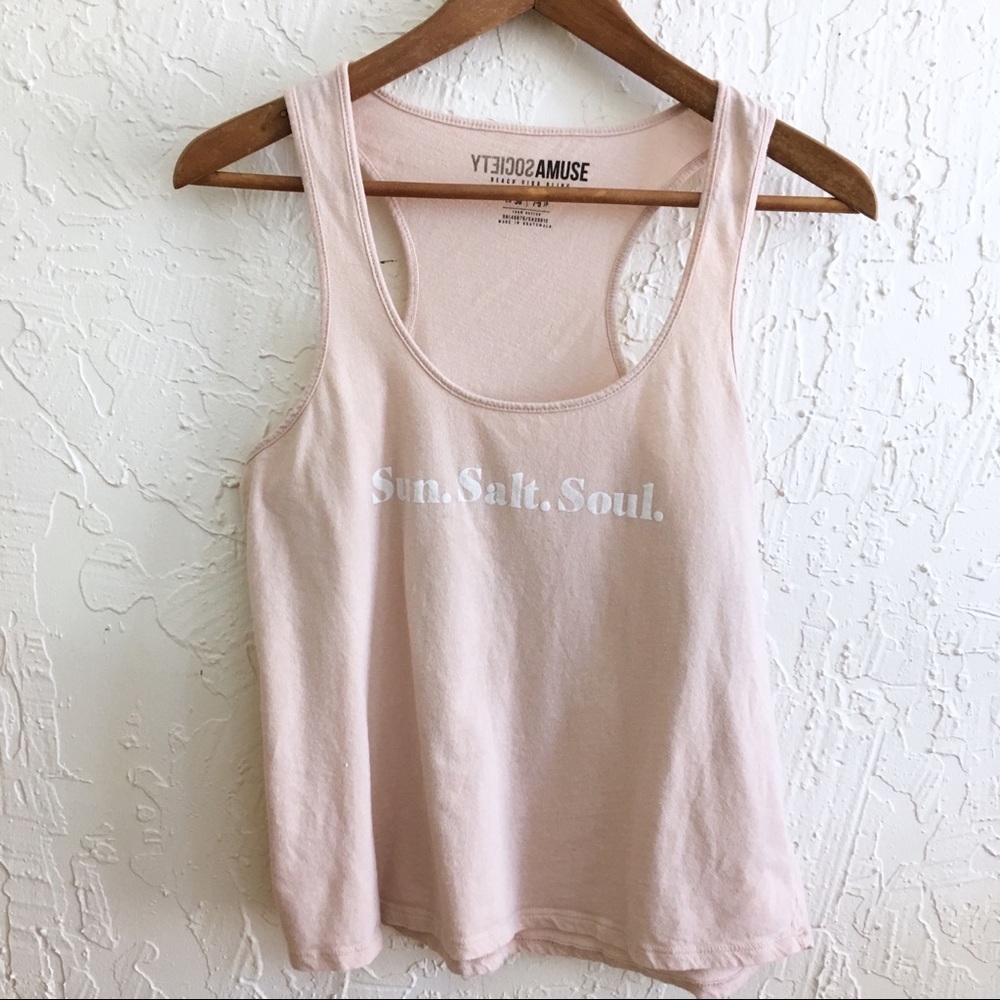 Racerback Tank Top, Pink Blush.  Beach Summer Vibe